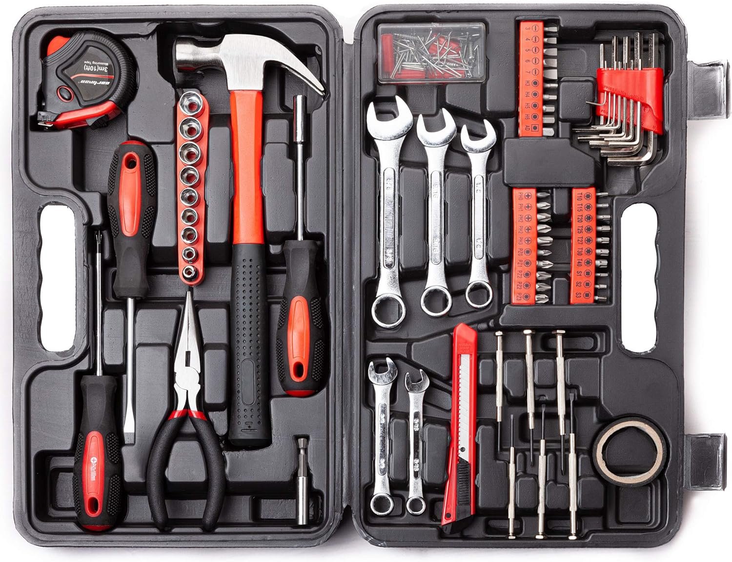 CARTMAN 148 Piece Automotive and Household Tool Set - Perfect for Car Enthusiasts and DIY Home Repairs