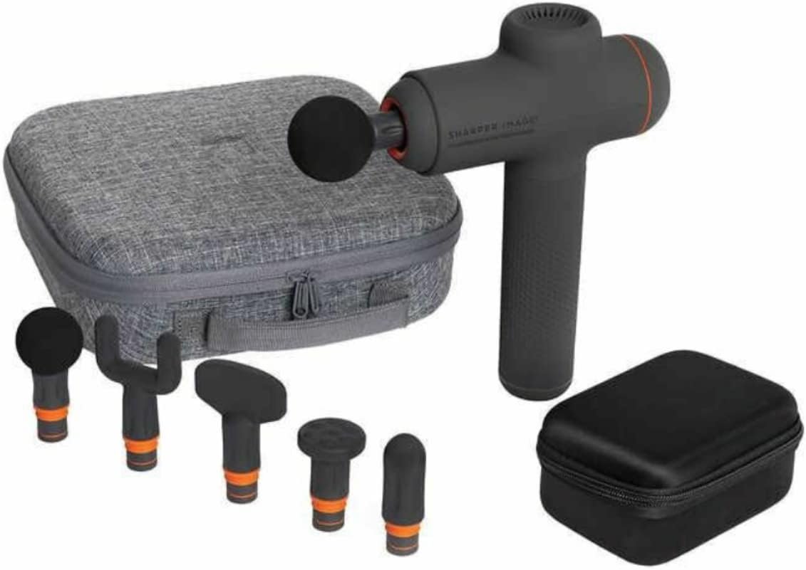 Power Percussion Deep Tissue Massager with 6 Attachments - Sharper Image Gun