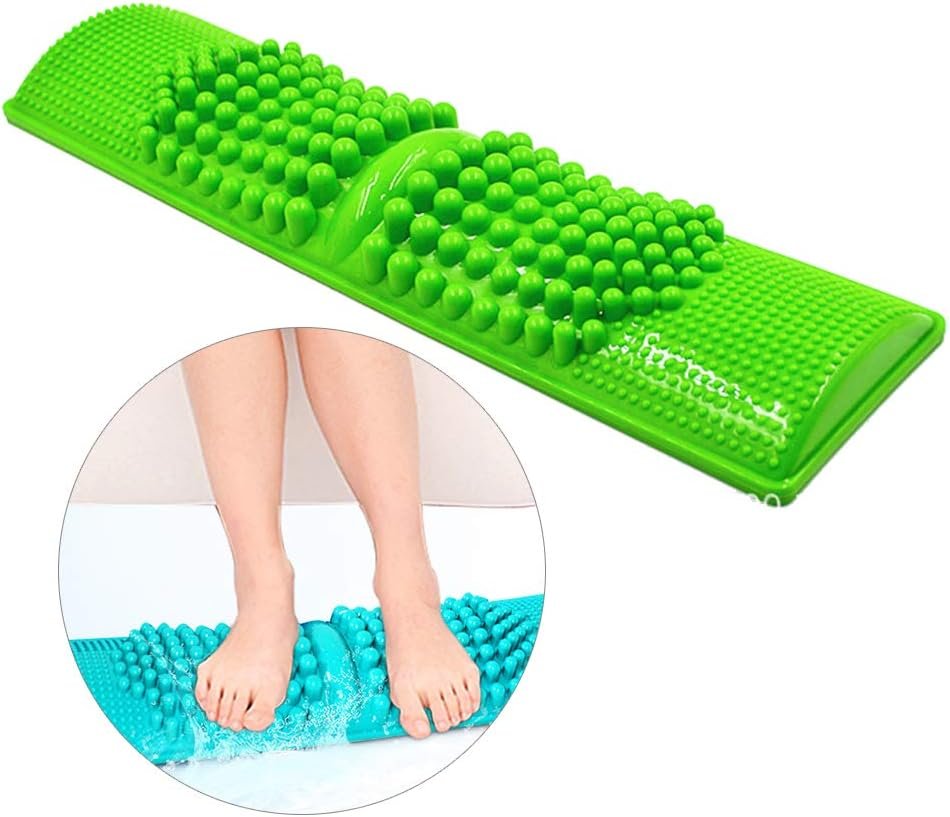 Healifty Foot Spa Massager Foot Massage Mat Foot Massager Plastic Pebble Toe Pressure Plate Massage Pad (Random Color) Foot Massagers