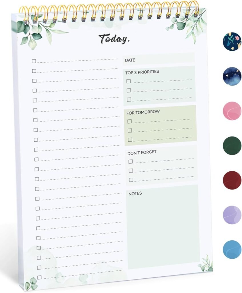 To Do List Pad - To Do List Notebook for Work with 52 Sheets, Undated Daily Planner Perfect for Daily Tasks and Goal Setting, To Do List Notepad Suitable for Office, Home and School-Nature