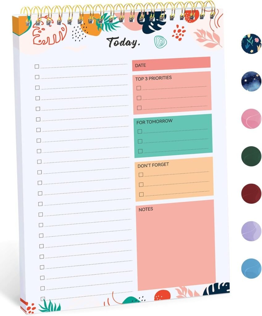 To Do List Pad - To Do List Notebook for Work with 52 Sheets, Undated Daily Planner Perfect for Daily Tasks and Goal Setting, To Do List Notepad Suitable for Office, Home and School-Nature