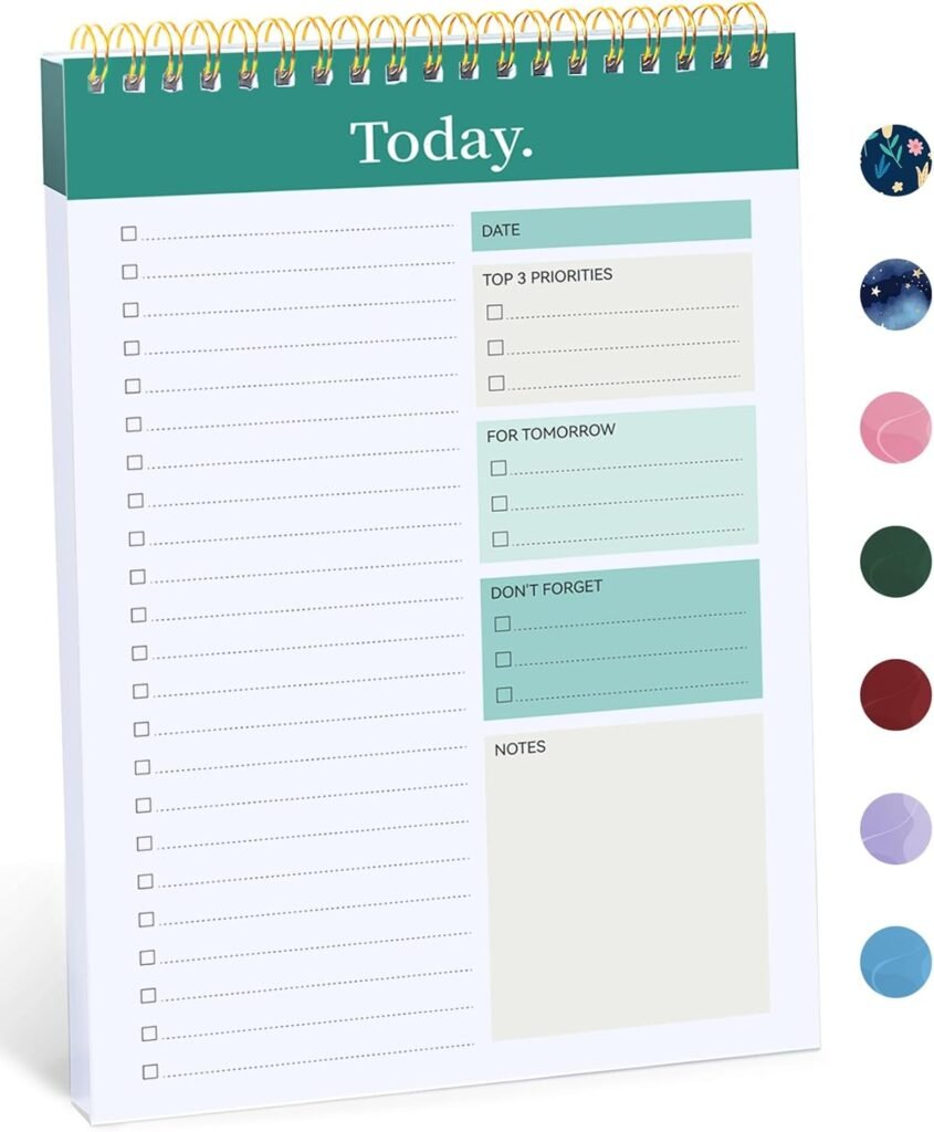 To Do List Pad - To Do List Notebook for Work with 52 Sheets, Undated Daily Planner Perfect for Daily Tasks and Goal Setting, To Do List Notepad Suitable for Office, Home and School-Nature