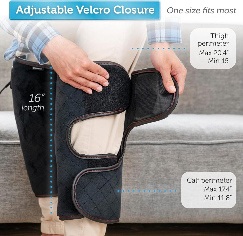 COMFIER Knee Massager with Heat, Vibration Knee Brace Wrap for Arthritis, Heating Pad for Knee, 5 Modes Adjustable Straps, Christmas Gifts for Men, Women