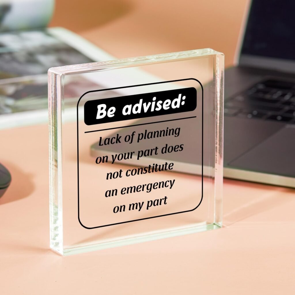 Humorous and Funny Clear Acrylic Office Sign - If I Manage to survive the Rest of the Week - Home Office Desk Stand Desk Decor for Family, Friends, Co-workers (4 x 4 inches)