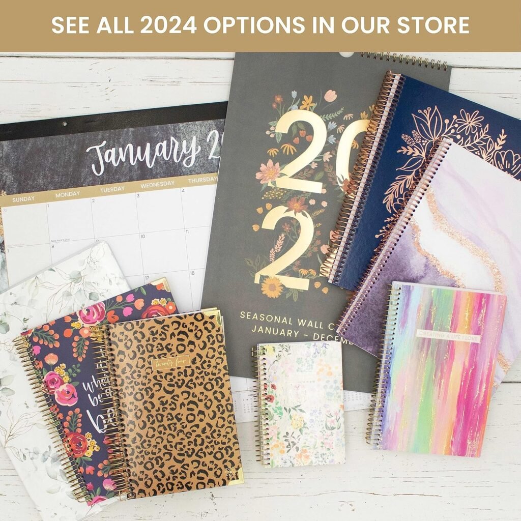 bloom daily planners 2024 Hardcover Calendar Year Goal  Vision Planner (January 2024 - December 2024) - Monthly/Weekly Column View Agenda Organizer - 7.5 x 9 - Be Kind