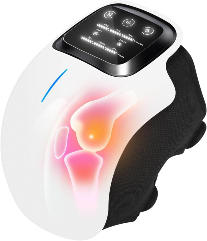 Knee Massager, Adjustable Temperature Cordless Knee Massager, Portable Massager with Heating and Vibration Function, Best Gifts for Friends and Family