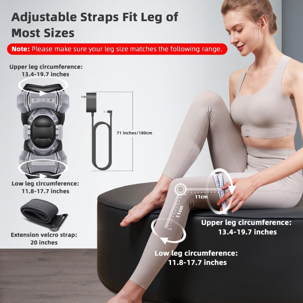 Knee Massager - Home Use Knee Massager with Vibration and Hyperthermia, 4 Modes 3 Intensities, Wired