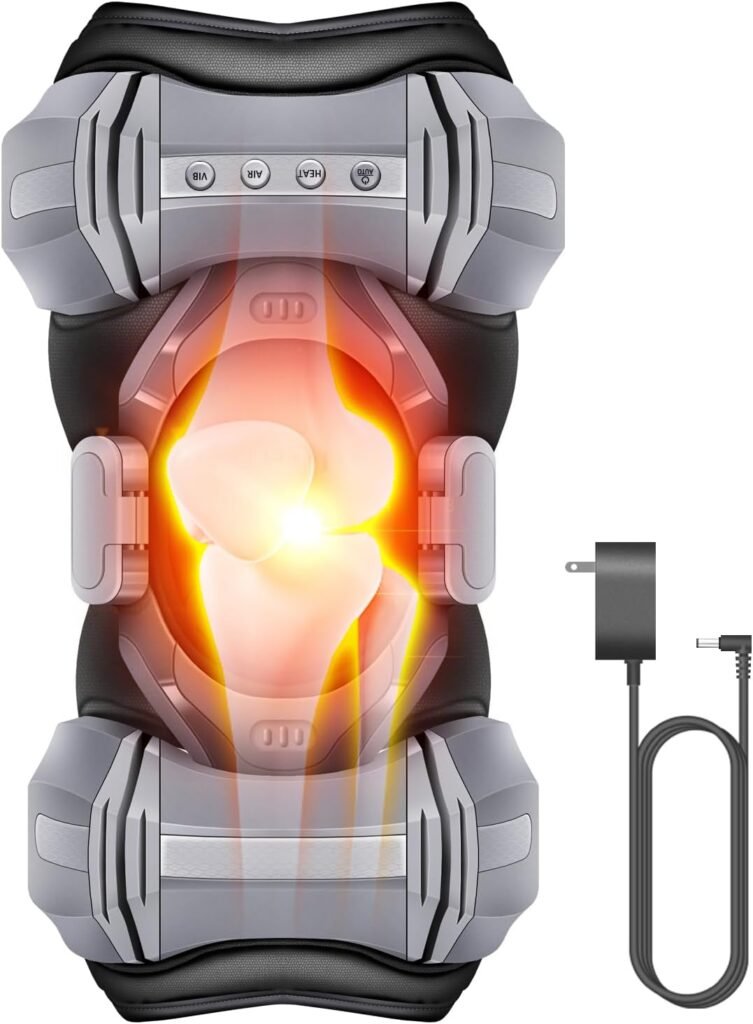 Knee Massager - Home Use Knee Massager with Vibration and Hyperthermia, 4 Modes 3 Intensities, Wired