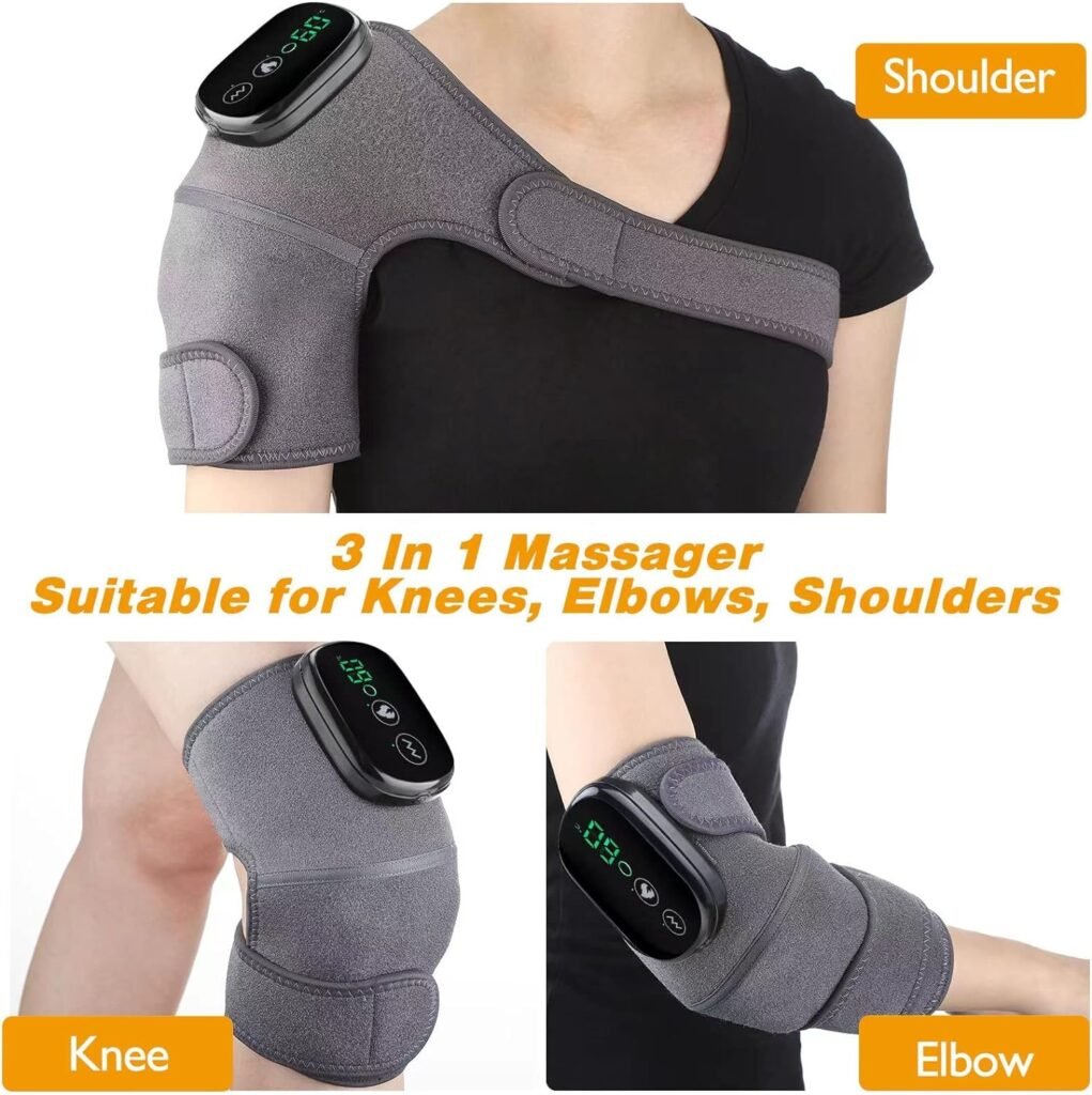 ONIYEA Knee Massager, Heated Knee Braces with Vibration, 3 Modes and 3 Intensities (1)