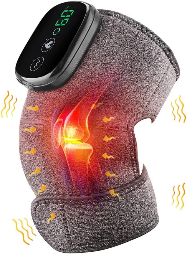 ONIYEA Knee Massager, Heated Knee Braces with Vibration, 3 Modes and 3 Intensities (1)