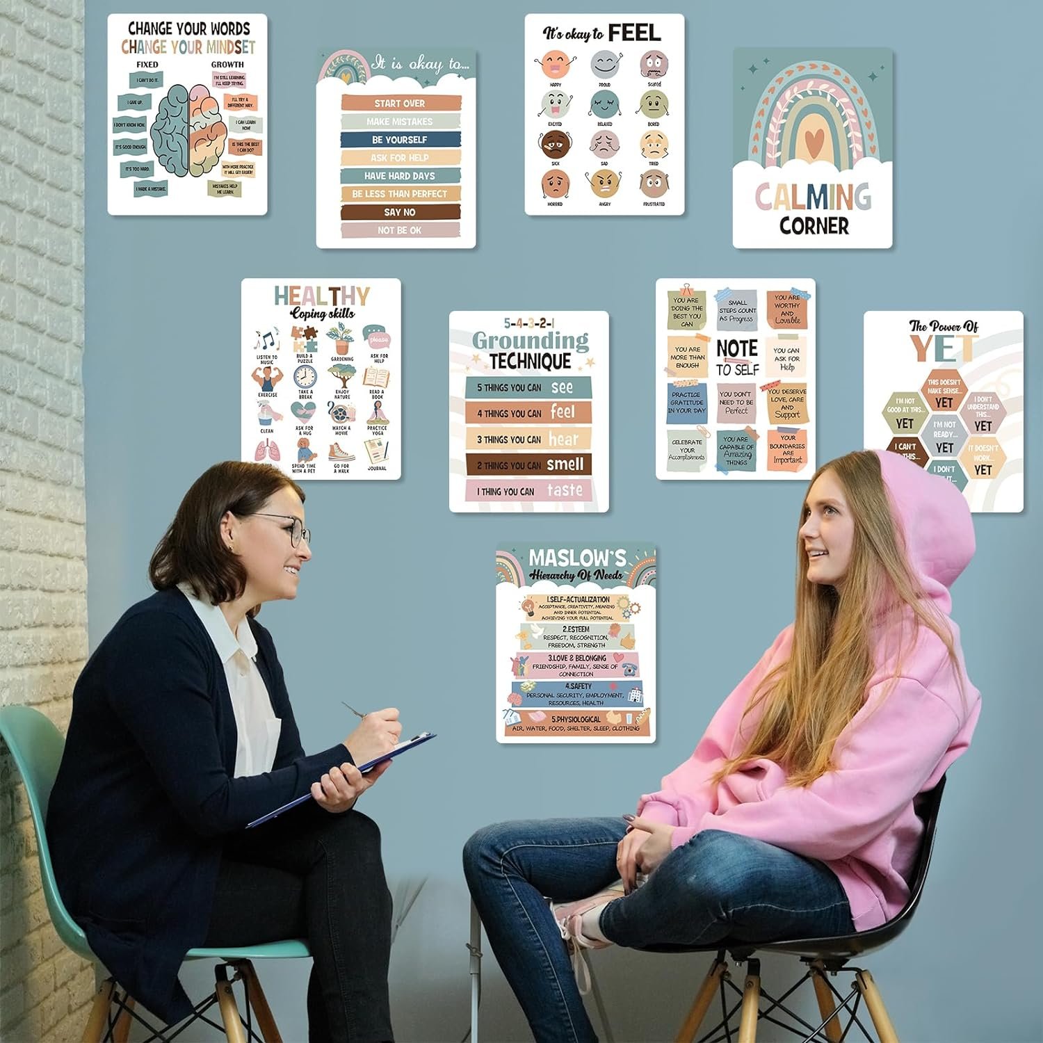 9 Pieces Mental Health Posters Review