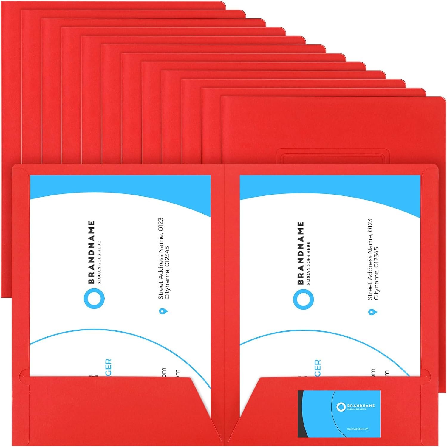 60 Pcs 2 Pocket Red File Folders review