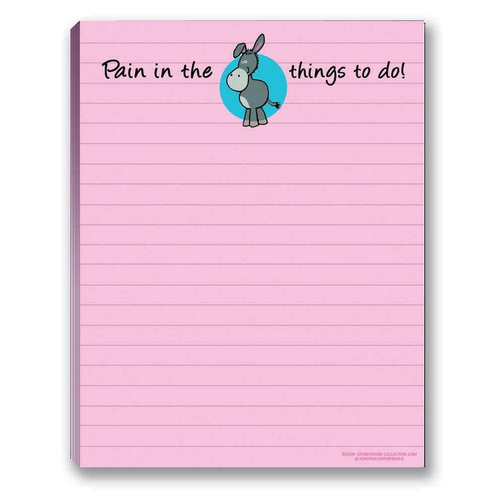 Stonehouse Collection | Funny Note Pad Assorted Pack | USA Made | 4 Novelty Notepads - Funny Office Supplies (4)